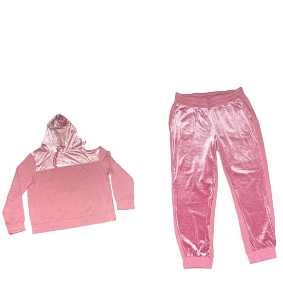 All Worthy women's joggers colour pink size M 62% polyester 34% rayon 4% spandex - Picture 5 of 6